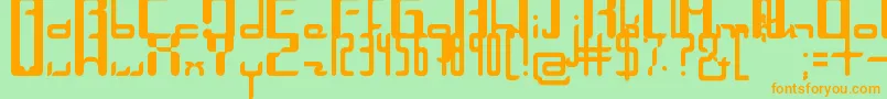 Unica Font – Orange Fonts on Green Background