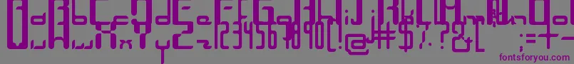 フォントUnica – 紫色のフォント、灰色の背景