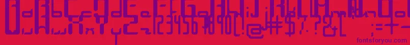 Unica Font – Purple Fonts on Red Background