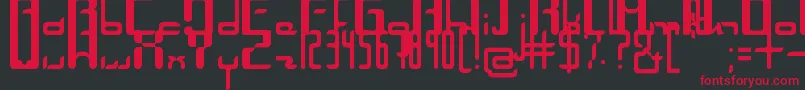 Unica Font – Red Fonts on Black Background