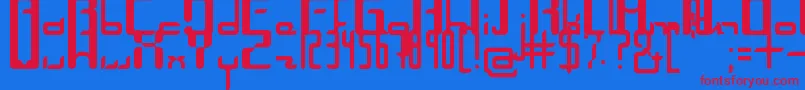 Unica-fontti – punaiset fontit sinisellä taustalla