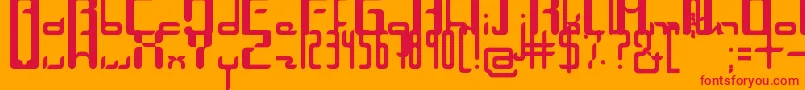 Unica Font – Red Fonts on Orange Background