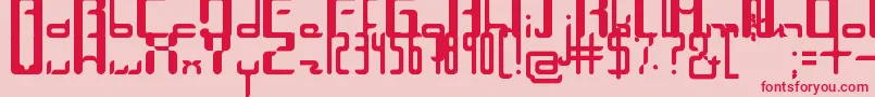 Unica Font – Red Fonts on Pink Background