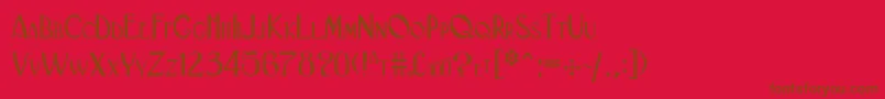 Blackadd-fontti – ruskeat fontit punaisella taustalla