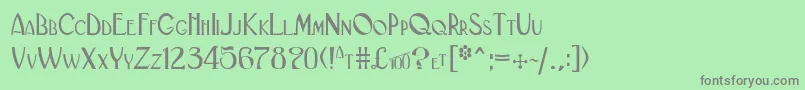 Blackadd Font – Gray Fonts on Green Background