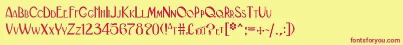 Blackadd Font – Red Fonts on Yellow Background