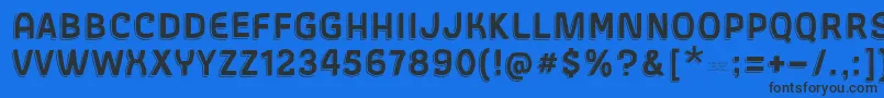 GothicaxhandRegular Font – Black Fonts on Blue Background