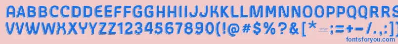 GothicaxhandRegular Font – Blue Fonts on Pink Background