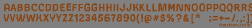 GothicaxhandRegular Font – Brown Fonts on Gray Background