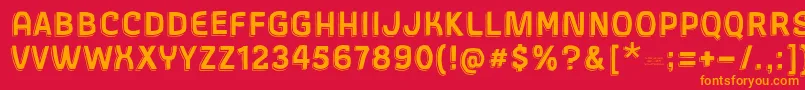 GothicaxhandRegular Font – Orange Fonts on Red Background