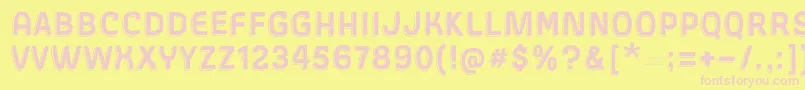 GothicaxhandRegular Font – Pink Fonts on Yellow Background