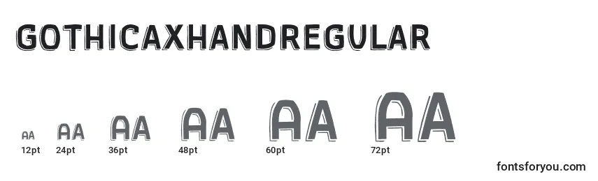 Размеры шрифта GothicaxhandRegular