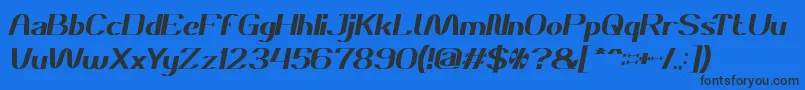 DanielItalic Font – Black Fonts on Blue Background