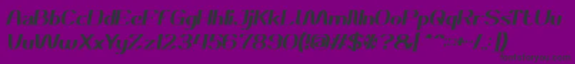 DanielItalic Font – Black Fonts on Purple Background