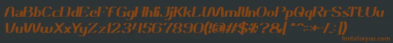 Шрифт DanielItalic – коричневые шрифты на чёрном фоне
