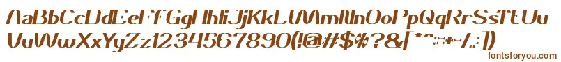Шрифт DanielItalic – коричневые шрифты на белом фоне
