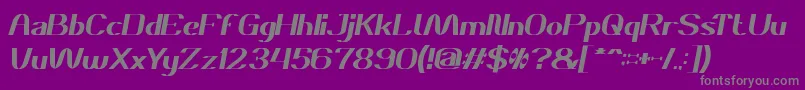 Fonte DanielItalic – fontes cinzas em um fundo violeta
