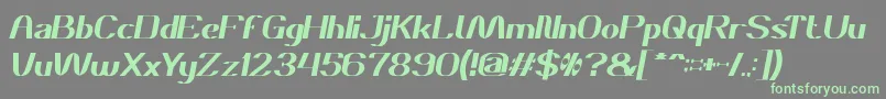 Czcionka DanielItalic – zielone czcionki na szarym tle