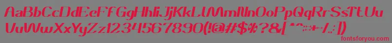 フォントDanielItalic – 赤い文字の灰色の背景