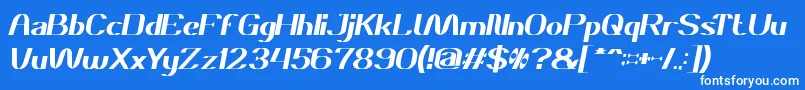 DanielItalic Font – White Fonts on Blue Background