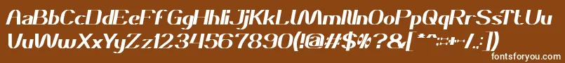 フォントDanielItalic – 茶色の背景に白い文字