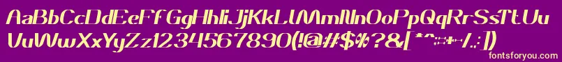 More about DanielItalic Font DanielItalic Font – Yellow Fonts on Purple Background