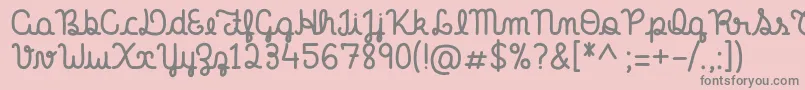 OurFirstKiss Font – Gray Fonts on Pink Background