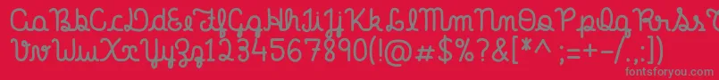 OurFirstKiss Font – Gray Fonts on Red Background