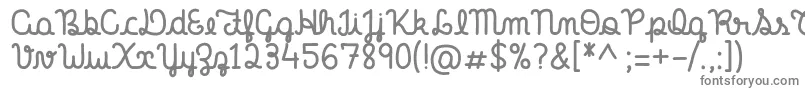 フォントOurFirstKiss – 白い背景に灰色の文字