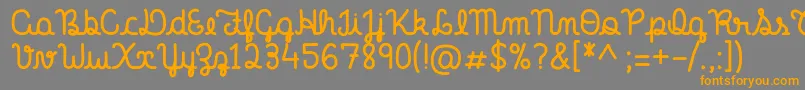 OurFirstKiss Font – Orange Fonts on Gray Background