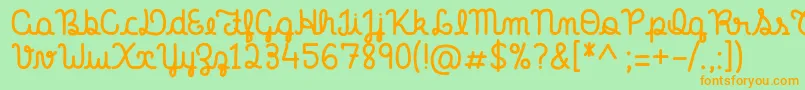 OurFirstKiss Font – Orange Fonts on Green Background