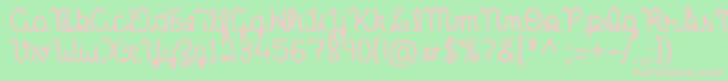 OurFirstKiss Font – Pink Fonts on Green Background