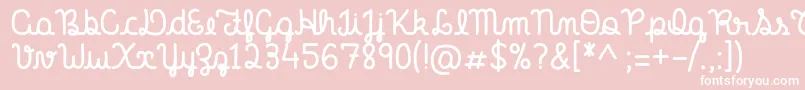 OurFirstKiss Font – White Fonts on Pink Background