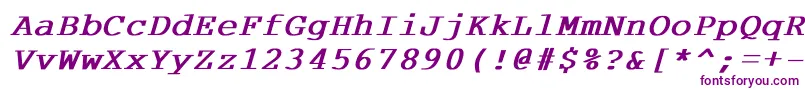 CourdlBoldItalic Font – Purple Fonts on White Background