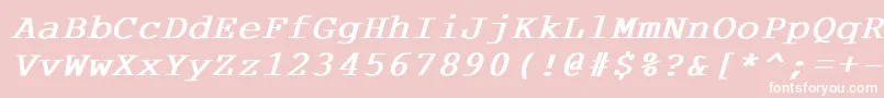 CourdlBoldItalic Font – White Fonts on Pink Background