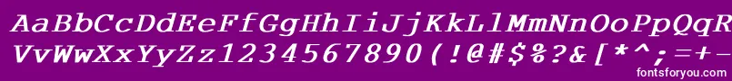 CourdlBoldItalic Font – White Fonts on Purple Background