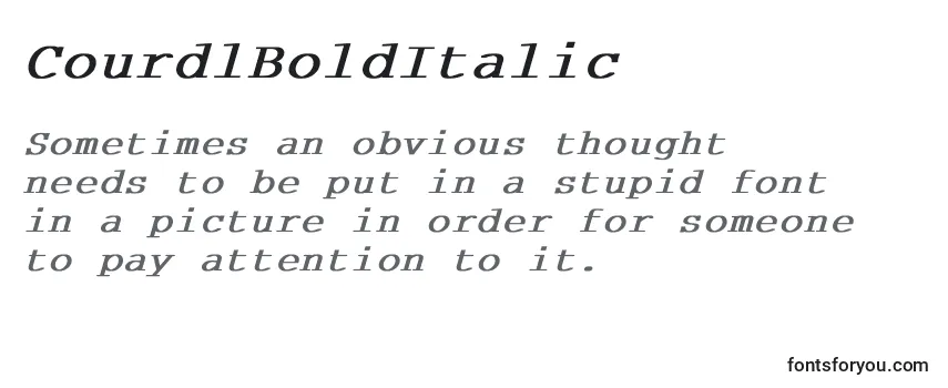 CourdlBoldItalic Font