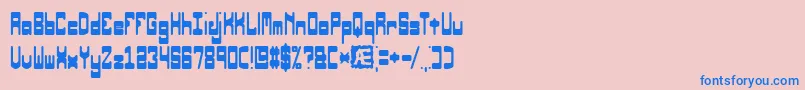 フォントOrbicula – ピンクの背景に青い文字