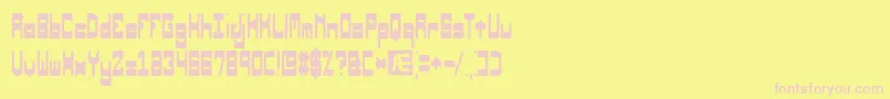 Orbicula Font – Pink Fonts on Yellow Background