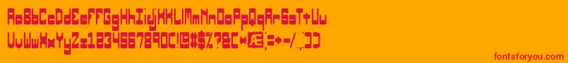 Orbicula Font – Red Fonts on Orange Background