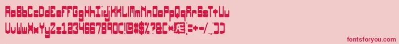 フォントOrbicula – ピンクの背景に赤い文字