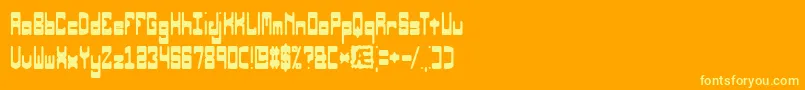 Orbicula Font – Yellow Fonts on Orange Background