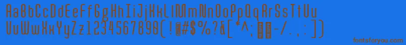 Шрифт QuotaRegularcond. – коричневые шрифты на синем фоне