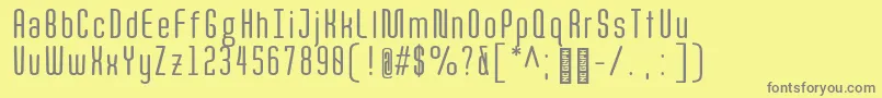 QuotaRegularcond. Font – Gray Fonts on Yellow Background