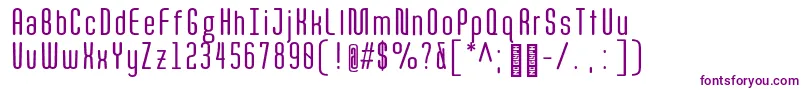 QuotaRegularcond. Font – Purple Fonts on White Background