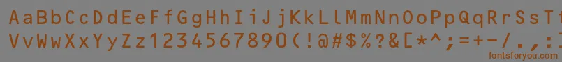 Шрифт OcrBcyr – коричневые шрифты на сером фоне