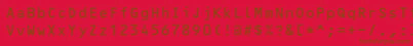 OcrBcyr Font – Brown Fonts on Red Background