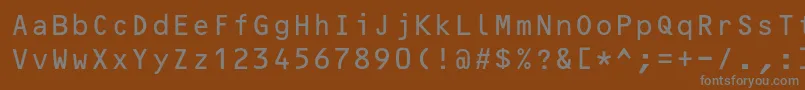 Шрифт OcrBcyr – серые шрифты на коричневом фоне