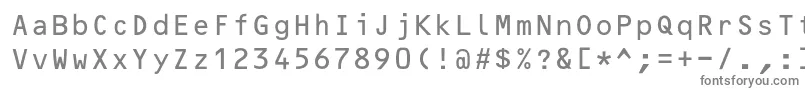 フォントOcrBcyr – 白い背景に灰色の文字