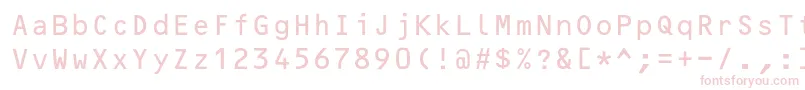 OcrBcyr Font – Pink Fonts on White Background